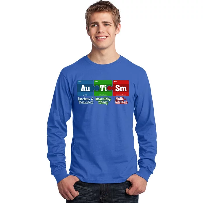 Autism Periodic Table Gift Autism Awareness Month Cute Gift Tall Long Sleeve T-Shirt