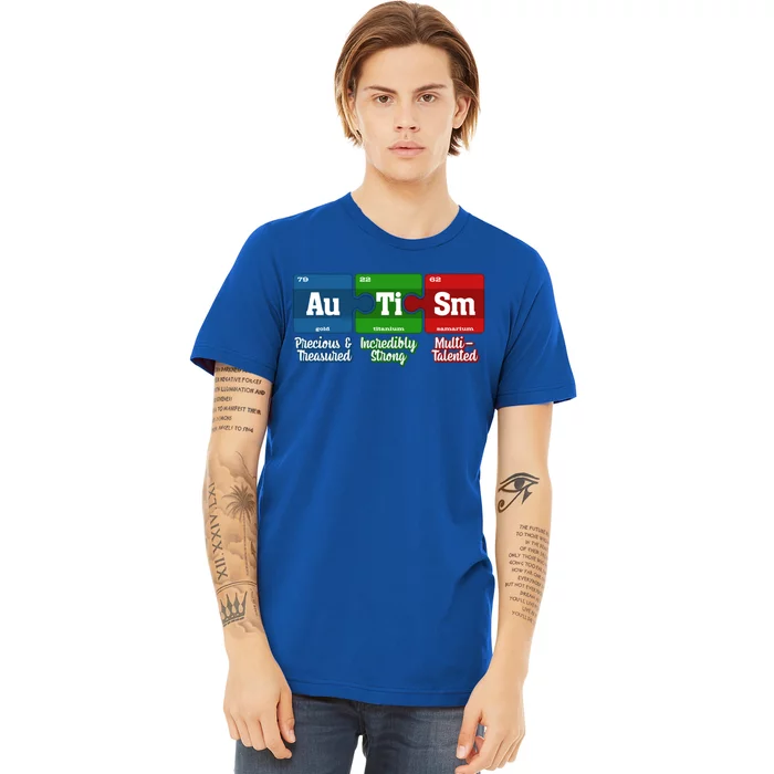 Autism Periodic Table Gift Autism Awareness Month Cute Gift Premium T-Shirt