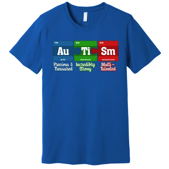 Autism Periodic Table Gift Autism Awareness Month Cute Gift Premium T-Shirt