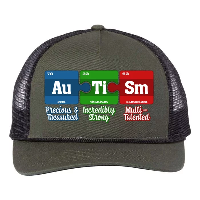 Autism Periodic Table Gift Autism Awareness Month Cute Gift Retro Rope Trucker Hat Cap