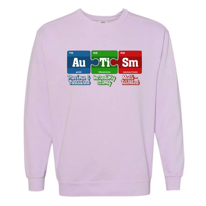 Autism Periodic Table Gift Autism Awareness Month Cute Gift Garment-Dyed Sweatshirt