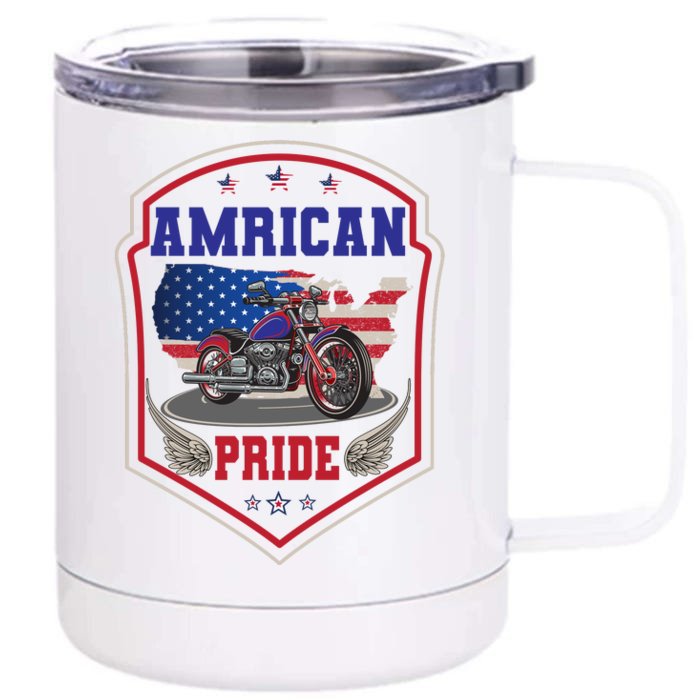 Amrican Pride T Front & Back 12oz Stainless Steel Tumbler Cup