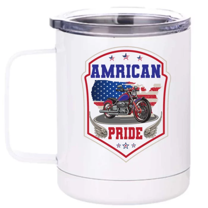 Amrican Pride T Front & Back 12oz Stainless Steel Tumbler Cup