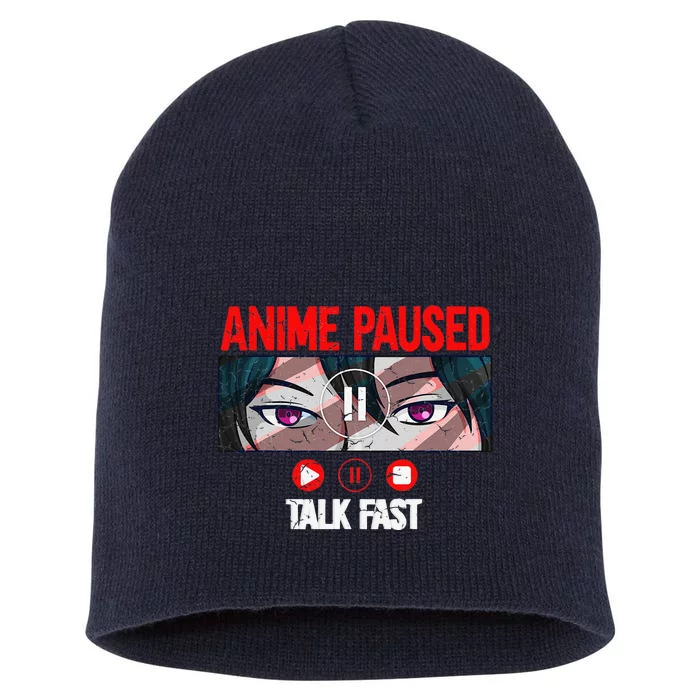 Anime Paused Talk Fast Japanese Anime Merch Short Acrylic Beanie