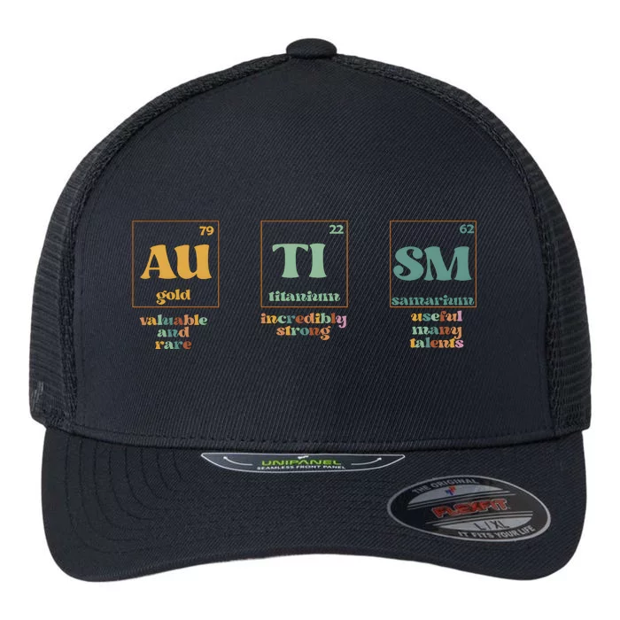 Autism Periodic Table Special Education Teacher Flexfit Unipanel Trucker Cap