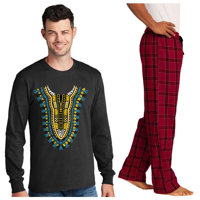 African Print Traditional Tribal Pride Dashiki Attire Kente Long Sleeve Pajama Set