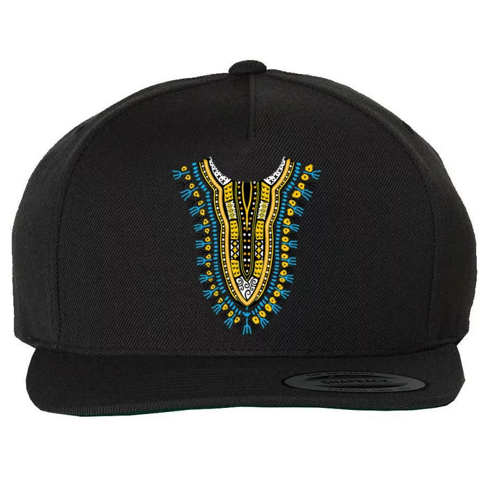 African Print Traditional Tribal Pride Dashiki Attire Kente Wool Snapback Cap