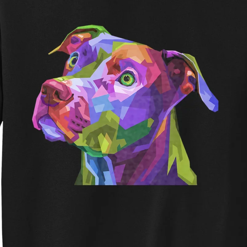 American Pitbull Terrier Pop Art Portrait For Dog Owners Sweatshirt