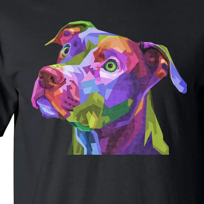 American Pitbull Terrier Pop Art Portrait For Dog Owners Tall T-Shirt