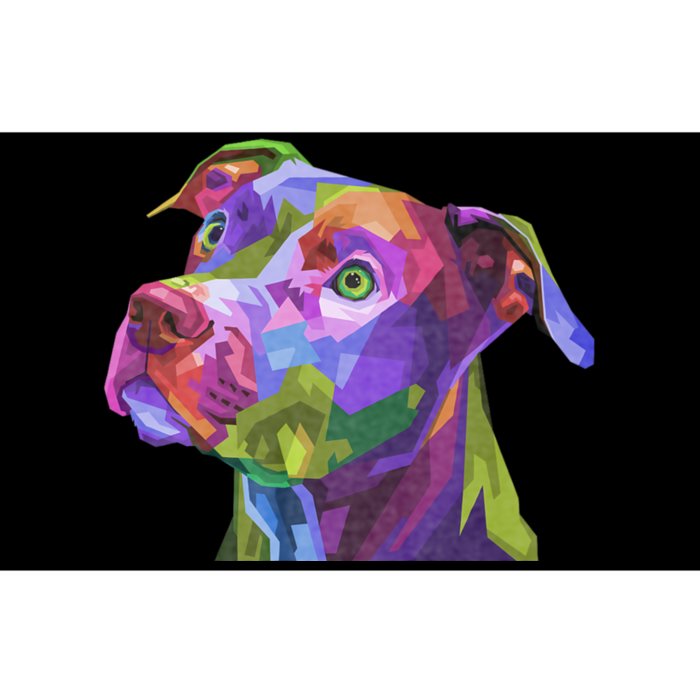 American Pitbull Terrier Pop Art Portrait For Dog Owners Bumper Sticker