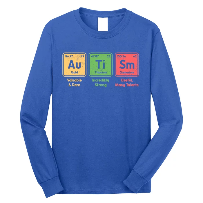 Autism Periodic Table Elets Spelling Autistic Great Gift Long Sleeve Shirt