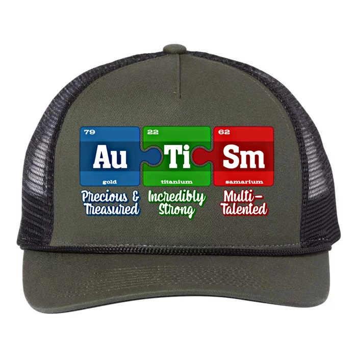 Autism Periodic Table Gift Autism Awareness Month Gift Retro Rope Trucker Hat Cap