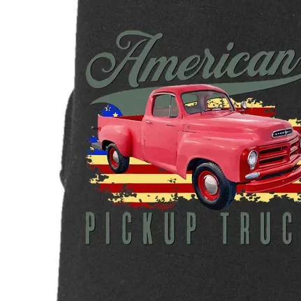 American Pickup Truck Adults Teens Doggie 3-End Fleece Hoodie