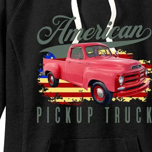 American Pickup Truck Adults Teens Women's Fleece Hoodie