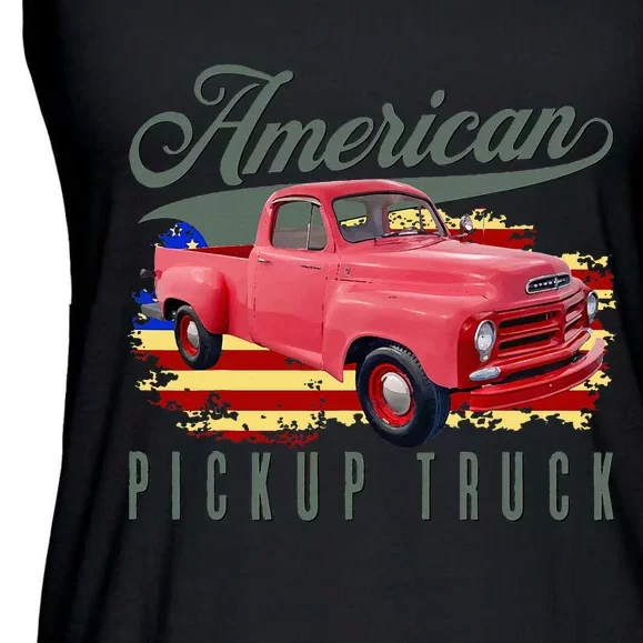 American Pickup Truck Adults Teens Ladies Essential Flowy Tank