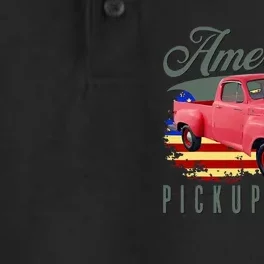 American Pickup Truck Adults Teens Dry Zone Grid Performance Polo