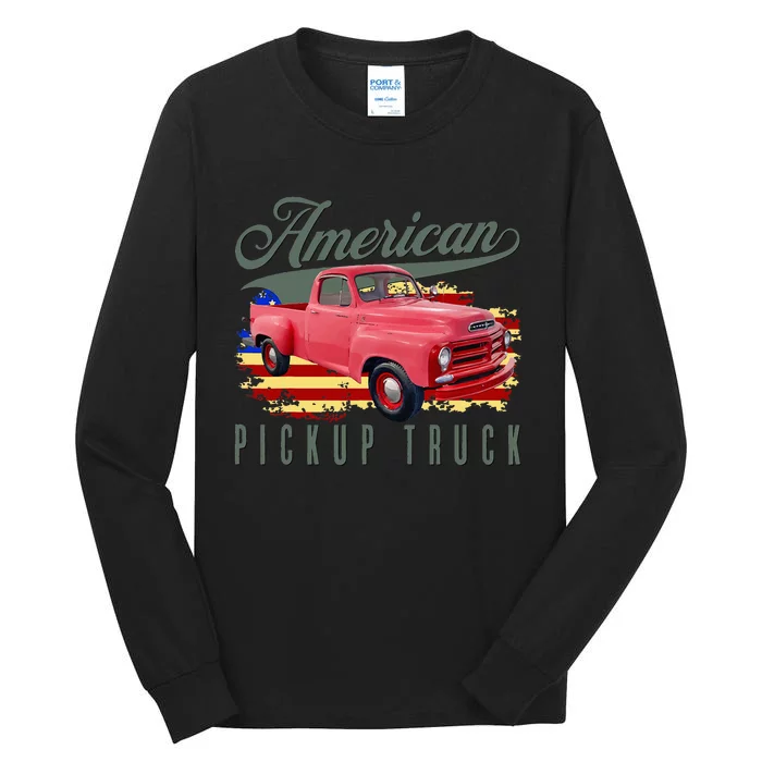 American Pickup Truck Adults Teens Tall Long Sleeve T-Shirt