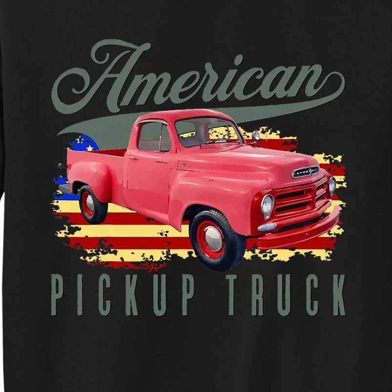 American Pickup Truck Adults Teens Tall Sweatshirt