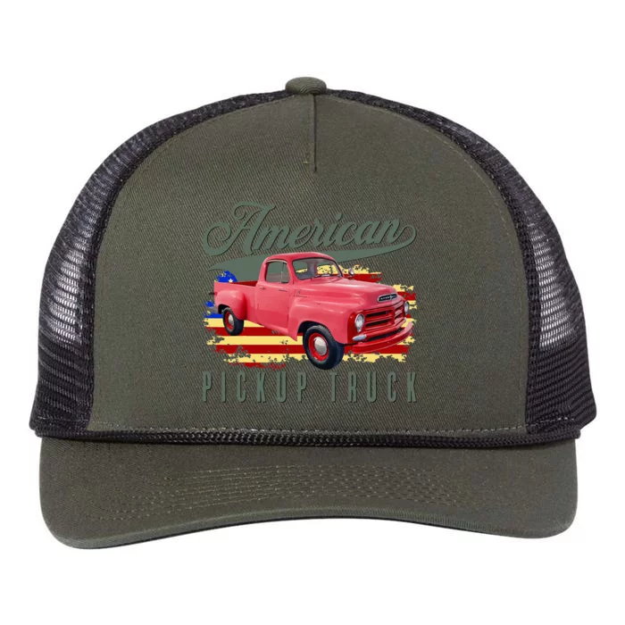 American Pickup Truck Adults Teens Retro Rope Trucker Hat Cap