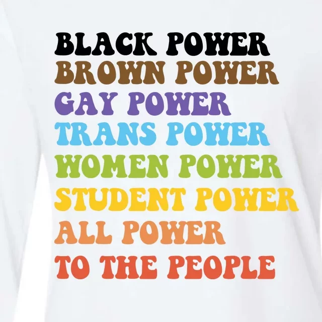 All Power To The People Pride Month Womens Cotton Relaxed Long Sleeve T-Shirt