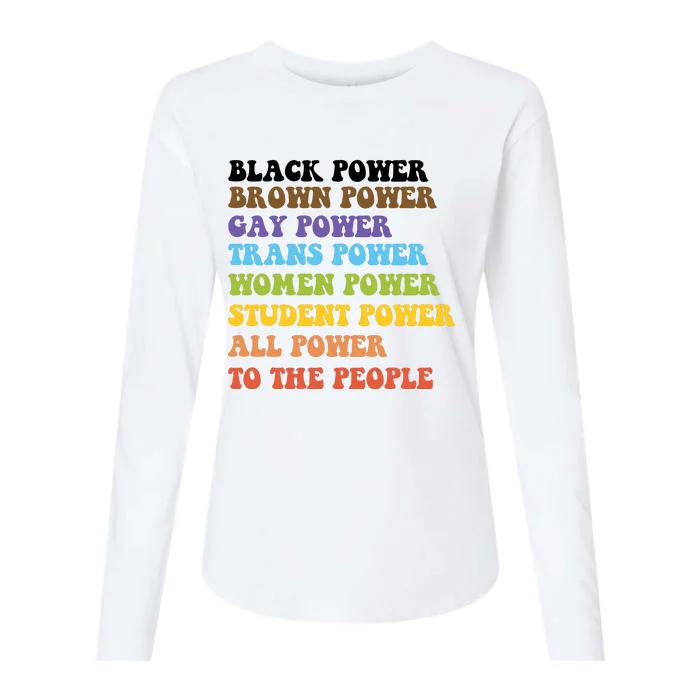 All Power To The People Pride Month Womens Cotton Relaxed Long Sleeve T-Shirt