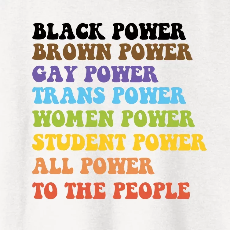 All Power To The People Pride Month Women's Crop Top Tee