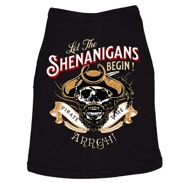 ARRGH Pirate Time Let The Shenanigans Begin Pirate Doggie Tank