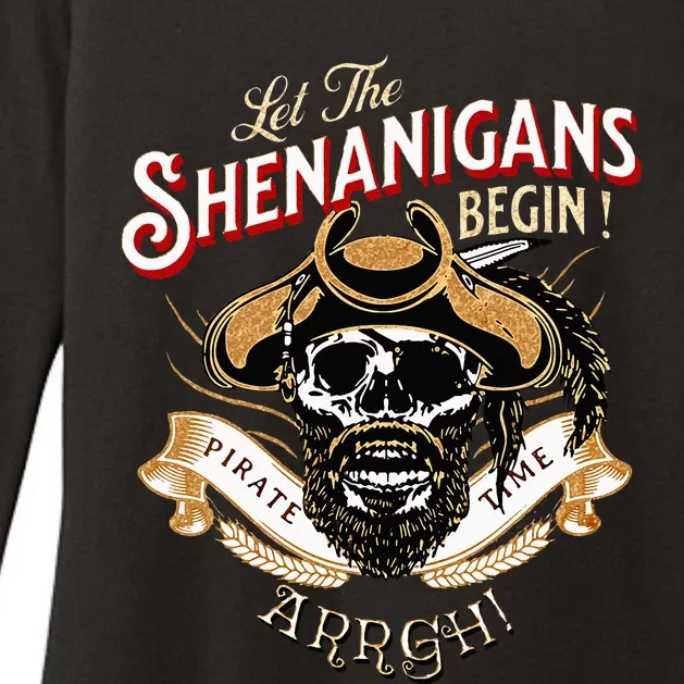 ARRGH Pirate Time Let The Shenanigans Begin Pirate Womens CVC Long Sleeve Shirt