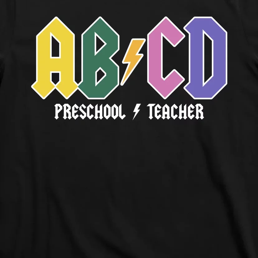 ABCD Preschool Teacher Rock And Roll T-Shirt