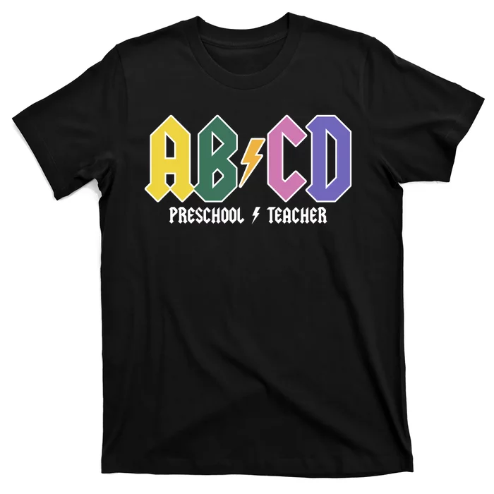 ABCD Preschool Teacher Rock And Roll T-Shirt