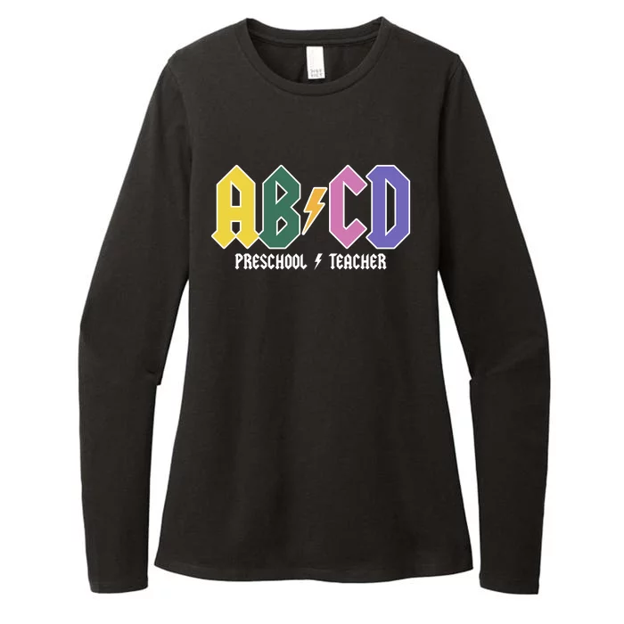 ABCD Preschool Teacher Rock And Roll Womens CVC Long Sleeve Shirt