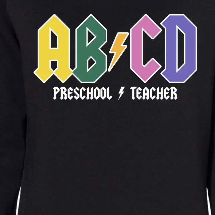 ABCD Preschool Teacher Rock And Roll Womens California Wash Sweatshirt