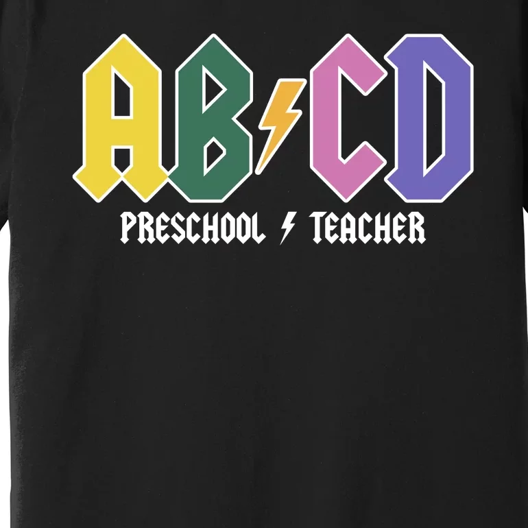 ABCD Preschool Teacher Rock And Roll Premium T-Shirt