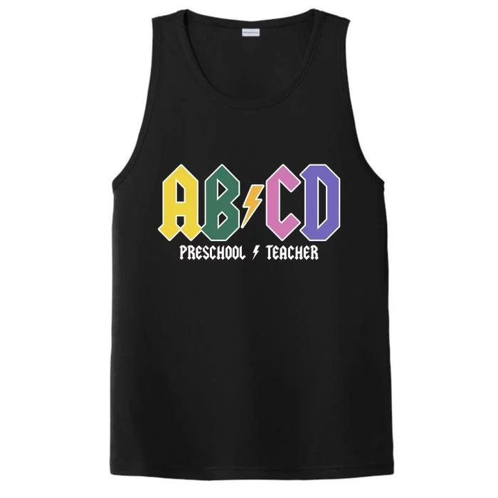 ABCD Preschool Teacher Rock And Roll Performance Tank