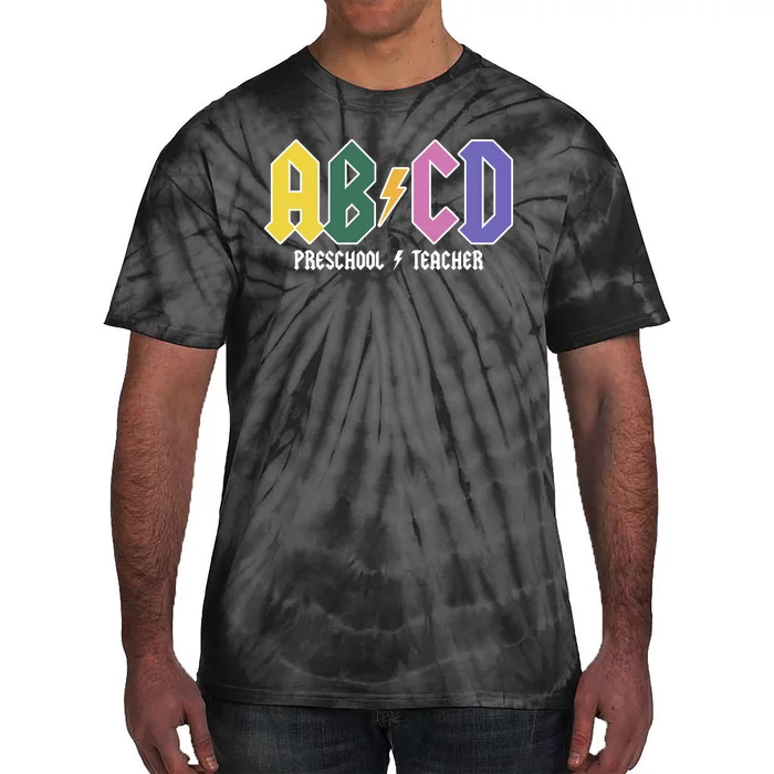 ABCD Preschool Teacher Rock And Roll Tie-Dye T-Shirt