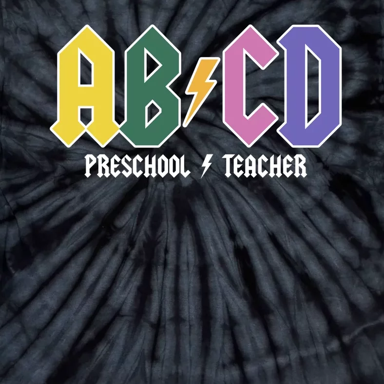 ABCD Preschool Teacher Rock And Roll Tie-Dye T-Shirt