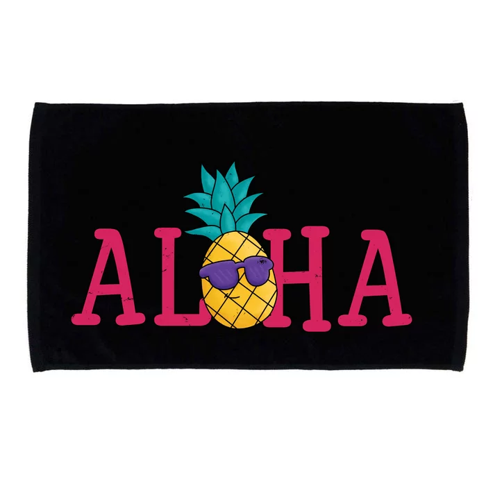 Aloha Pineapple Tropical Cute Microfiber Hand Towel