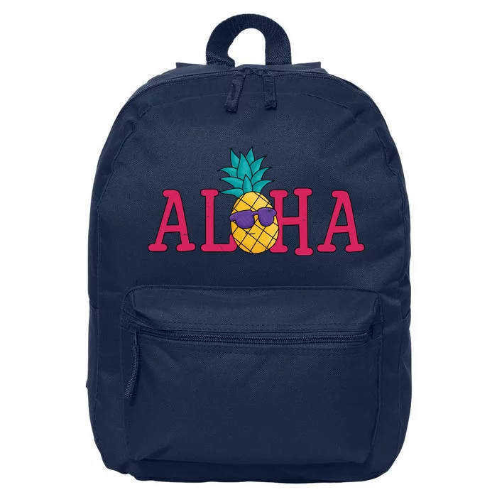 Aloha Pineapple Tropical Cute 16 in Basic Backpack