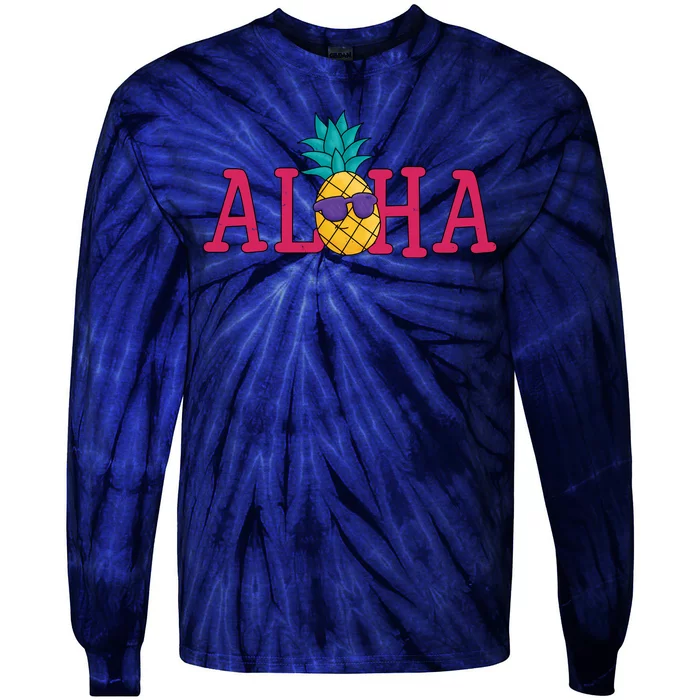 Aloha Pineapple Tropical Cute Tie-Dye Long Sleeve Shirt