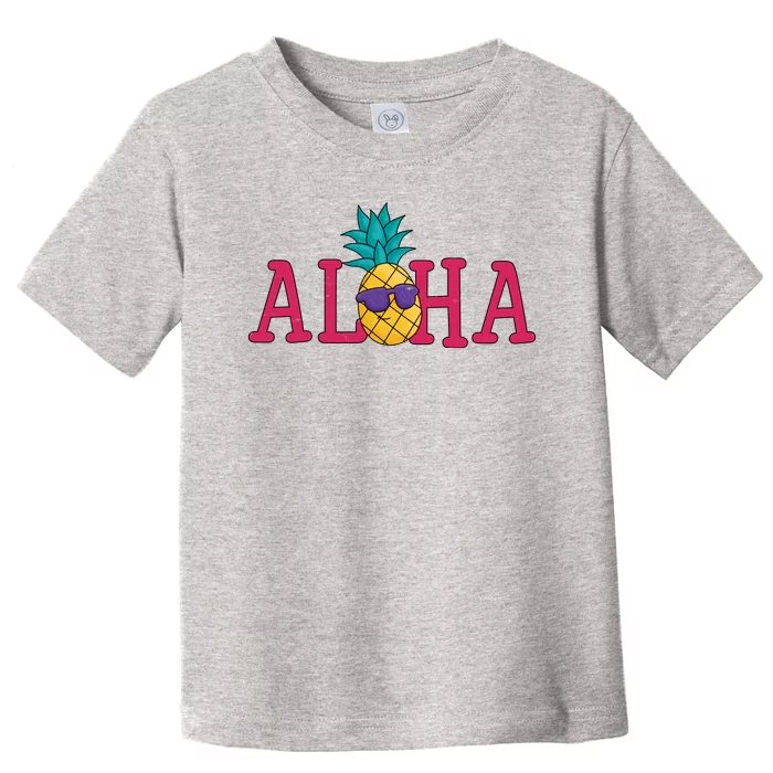 Aloha Pineapple Tropical Cute Toddler T-Shirt