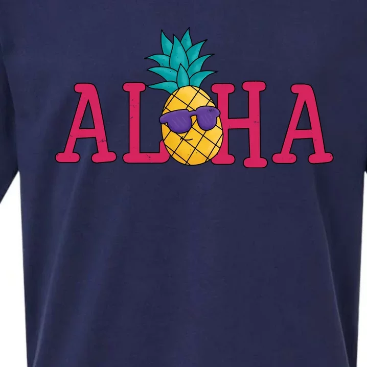 Aloha Pineapple Tropical Cute Sueded Cloud Jersey T-Shirt