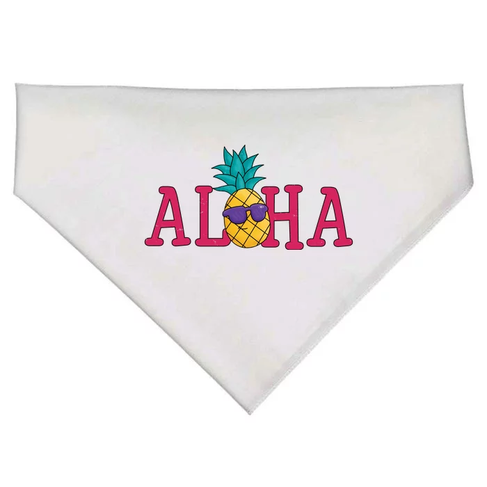 Aloha Pineapple Tropical Cute USA-Made Doggie Bandana