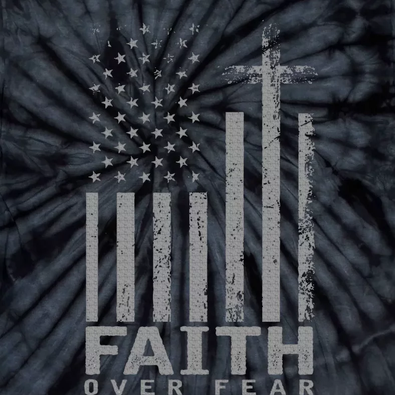 America Pride Us Flag Faith Over Fear Prayer Tie-Dye T-Shirt