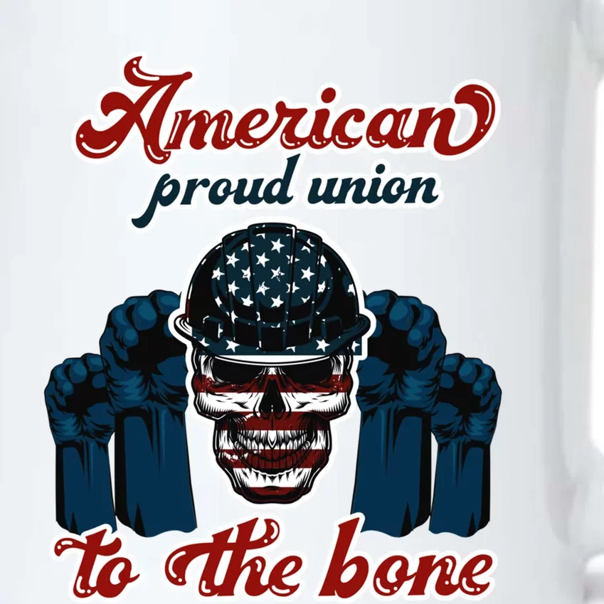 American Proud Union To The Bone Labor Day Holidays Laborers Gift Black Color Changing Mug