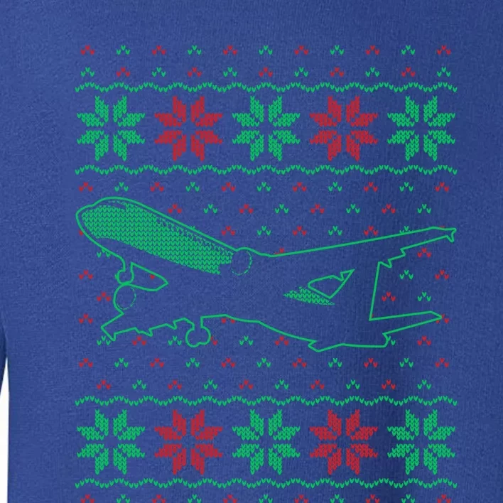 Aircrew Pilot Ugly Aviation Christmas Airplane Matching Gift Toddler Sweatshirt