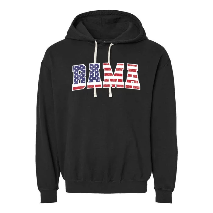 Alabama Patriotic Us Flag Design For Patriots Garment-Dyed Fleece Hoodie