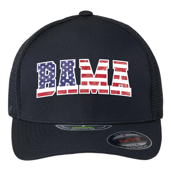 Alabama Patriotic Us Flag Design For Patriots Flexfit Unipanel Trucker Cap