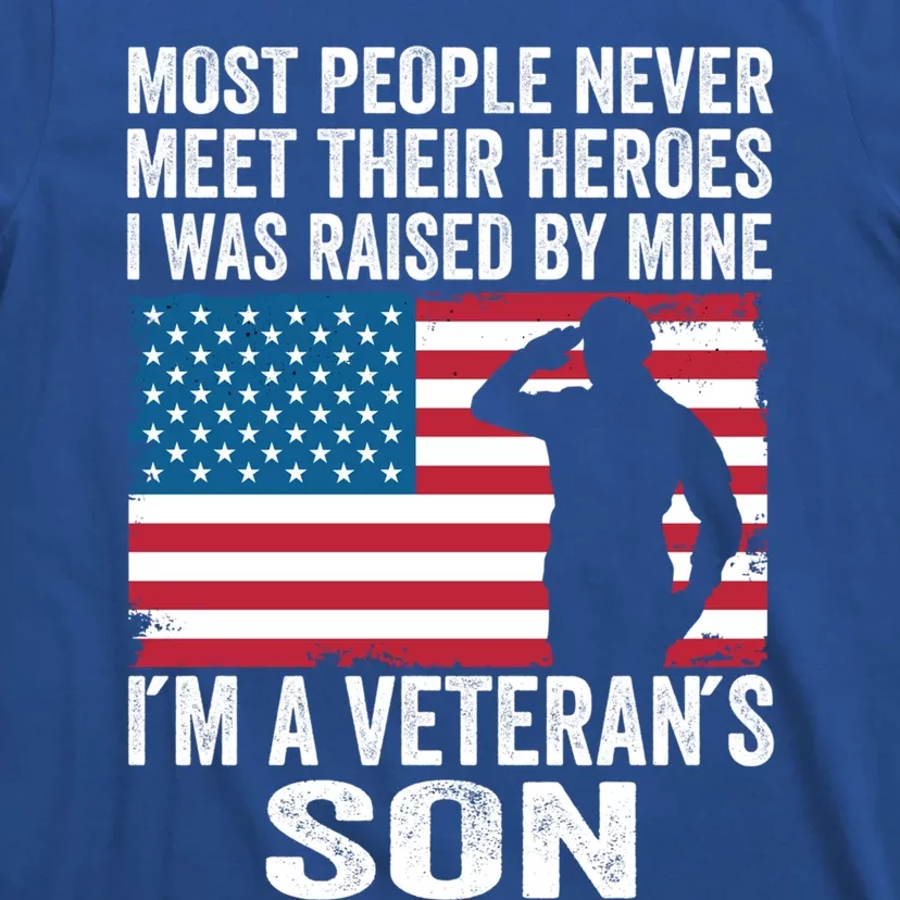 American Proud Veteran Son Veterans Day Memorial Day Funny Gift T-Shirt