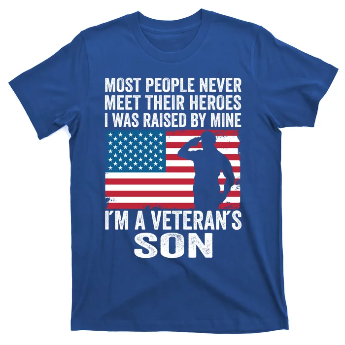 American Proud Veteran Son Veterans Day Memorial Day Funny Gift T-Shirt