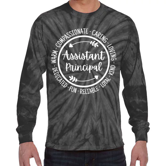 Assistant Principal Vice School Principal Appreciation Tie-Dye Long Sleeve Shirt